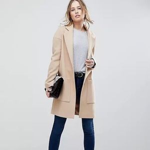 ASOS Crepe Pocket Tan Coat